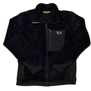 Mountain Hardwear Monkey Jacket Womens XL Black Fleece Full Zip Polartec Winter
